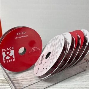 Plaid Holiday Ribbon Set